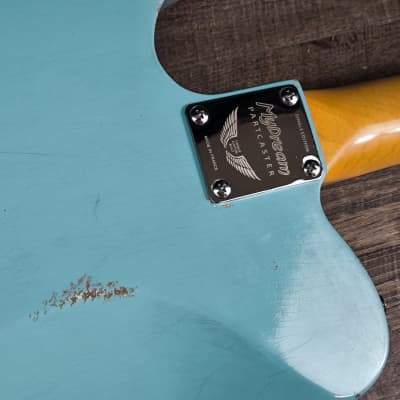 MyDream Partcaster Custom Built - Relic Sonic Blue Bigsby P90 image 9