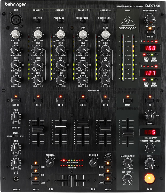 Behringer Pro Mixer DJX750 4-channel DJ Mixer (5-pack) Bundle image 1