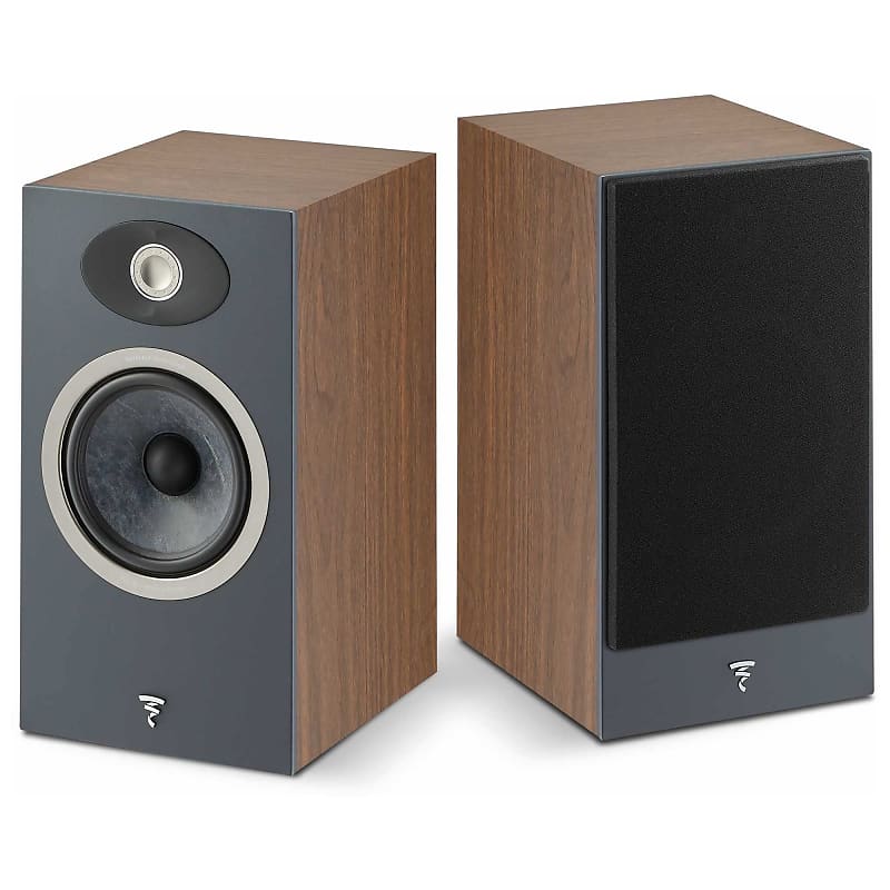 Focal Theva N°1-2-Way Bookshelf Loudspeakers, Pair, Dark Wood - FTHEVAN1DW  			