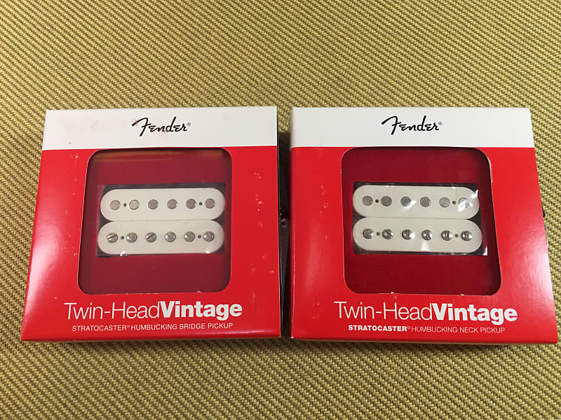 *Fender TwinHead Vintage Stratocaster Humbucker Pickup Set Reverb