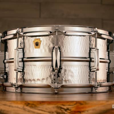 LUDWIG 14 X 6.5 LM402K HAMMERED SUPRAPHONIC SNARE DRUM, CHROME image 2