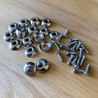 Metal Snare Drum Shell M4 Mounting Screws w/ Cup Washers for Lugs, Snare Strainer and Butt Plates - Set of 20 image 2