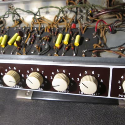 Fender The Twin Brownface 1961 Blonde Best Tremolo(Vibrato) ever. Vintage original tweed op. transformer. JBL's. New cab and hardware. Tilt back legs, brown footswitch Black cover. image 21