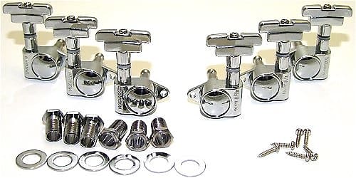 Guitar Parts WILKINSON ROTOMATIC Roto - DECO - 3 Per Side 3x3 - TUNERS SET - Chrome image 1