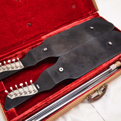 Vintage Gretsch Double Neck Console Steel Guitar 6148-L “Jet Twin” 50s Black 1953-1957 - Black image 5