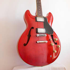 Used Yamaha SA700 Super Axe Semi-Hollow Transparent Red 1979