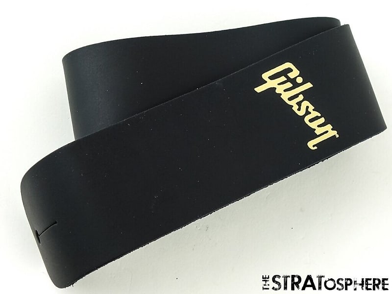 Gibson Black Leather GUITAR STRAP, 1950s Les Paul Standard Reverb