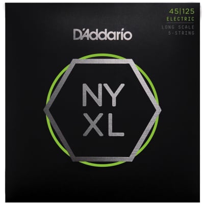 D'Addario NYXL45125 5 String Bass String Pack Long Scale image 1