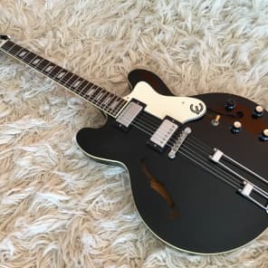 Rare 1995 Epiphone Riviera Ebony (EB) Black MIK Peerless Made in