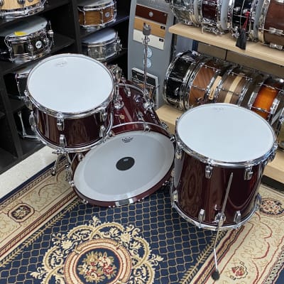 Ludwig Legacy Maple Drums 3pc Shell Pack in Burgundy Sparkle 14x22 16x16 9x13 image 11
