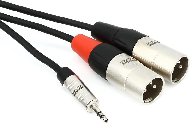 Hosa HMX-006Y Pro Stereo Breakout Cable - 3.5mm TRS Male to Dual XLR Male - 6 foot image 1