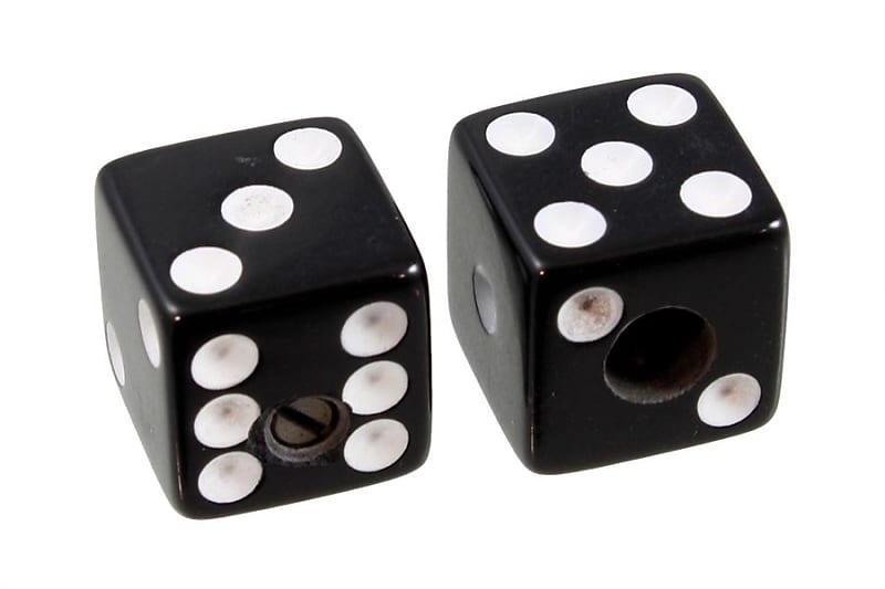 Guitar Dice Knobs (2), BLACK | Reverb