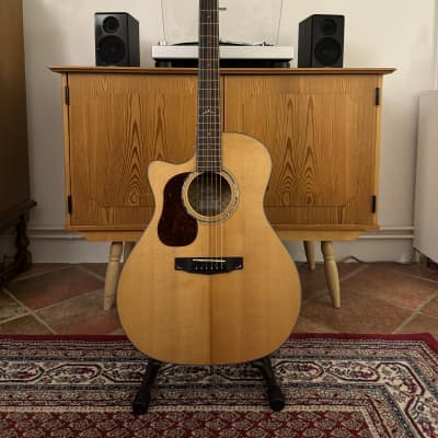 Cort Gold Series A6 Solid Sitka Spruce/Mahogany Auditorium Cutaway with Electronics 2010s - Natural Glossy LEFTHAND for sale