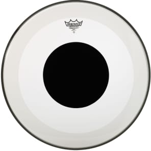 Remo Powerstroke P3 Clear Top Black Dot Bass Drum Head 24"