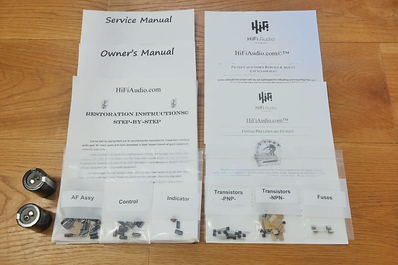 Pioneer SA-708 restoration kit filter capacitor repair rebuild fix  			