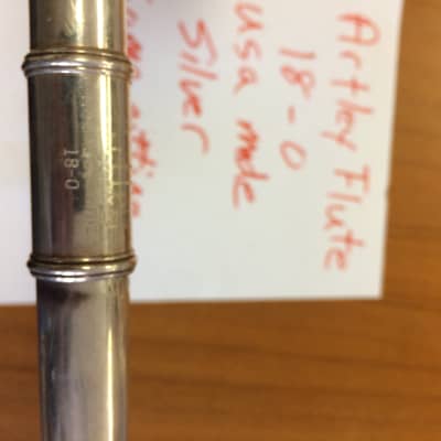 Artley 18-0 Flute  Closed Hole Silver plated. Silver Bild 3