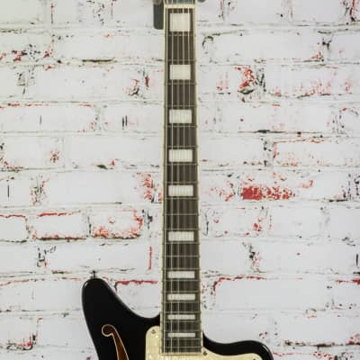 D'Angelico Premier Bedford SH Electric Guitar, Black Flake x4125 image 3