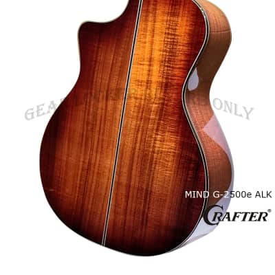 New! Crafter MIND G-2500e ALK DL Orchestra Cutaway all Solid acacia koa electronics acoustic guitar image 10