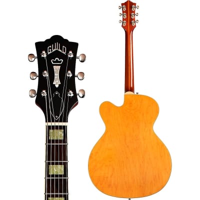 Guild X-175B Manhattan Hollowbody Archtop Electric Guitar With Vibrato Tailpiece Blonde image 4