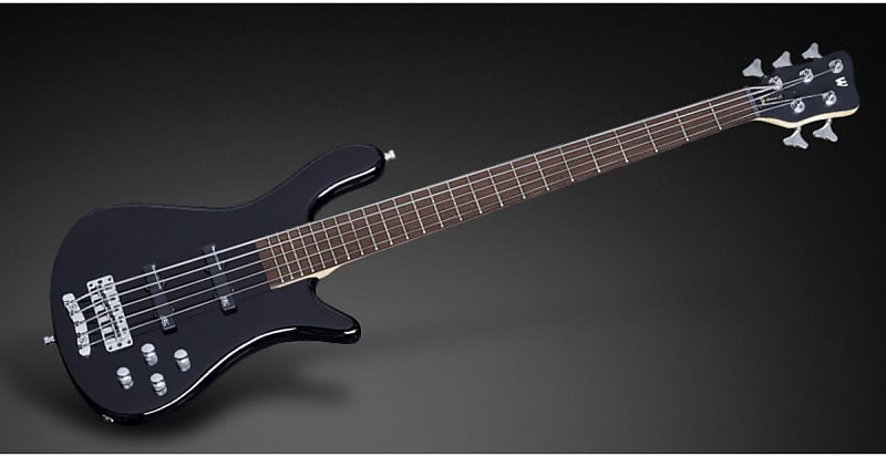 Warwick RockBass Streamer LX 5-String, Black Solid High Polish, Active, Fretted, Free Shipping image 1