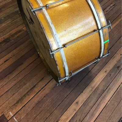 Jedson (Premier) 1930's De Lux 27.5" x 12" Vintage Bass Drum in Gold Sparkle image 5