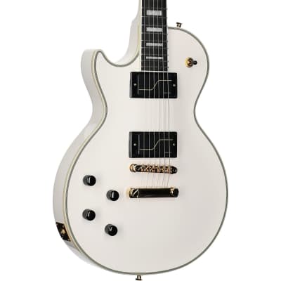 Epiphone Matt Heafy Les Paul Custom Origins Electric Guitar, Left-Handed (with Case), Bone White for sale