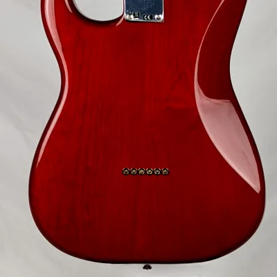Fender Noventa Stratocaster 2021 Crimson Red Transparent image 2