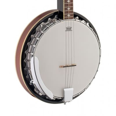 Stagg BJM30 4DL Mahogany Resonator 4-String Bluegrass Banjo Deluxe w/Metal Pot image 2