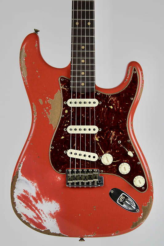 Fender Custom Shop Limited Edition Roasted Maple Neck 1960 Stratocaster  Super Heavy Relic - Aged Fiesta Red 2023 w/OHSC (9236081137)