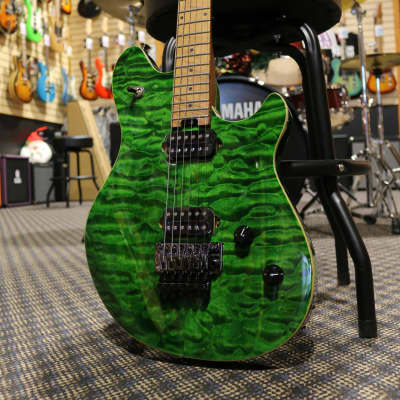 EVH Wolfgang WG Standard QM with Baked Maple Fretboard - Transparent Green for sale
