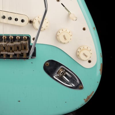 Fender Custom Shop Limited Edition Fat 50's Stratocaster Relic Super Faded Aged Sea Foam Green image 7