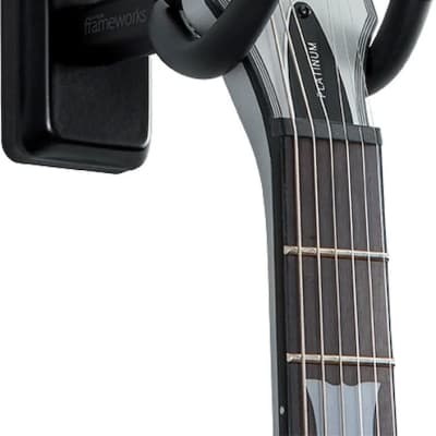 Black Wall Mount Guitar Hanger image 2