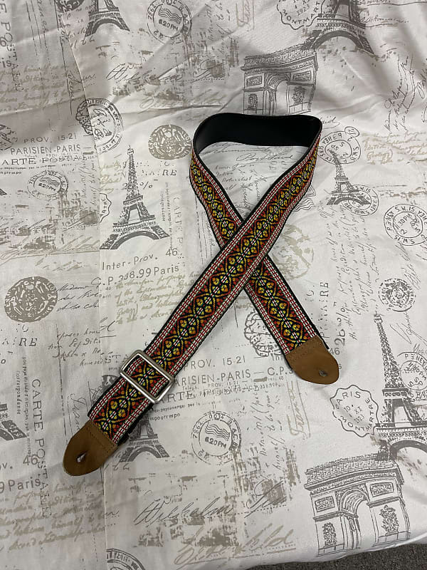 Vintage Made In USA Guitar Strap Hootenany Nice!! ACE Vintage image 1