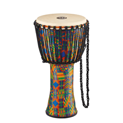 Meinl Percussion PADJ2-L-G 12" Travel Series Djembe, Synthetic Shell & Goat Head, Kenyan Quilt image 1