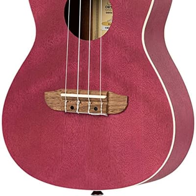 Ortega Guitars EARTH SERIES, 4-String Ukulele, Right, Raspberry