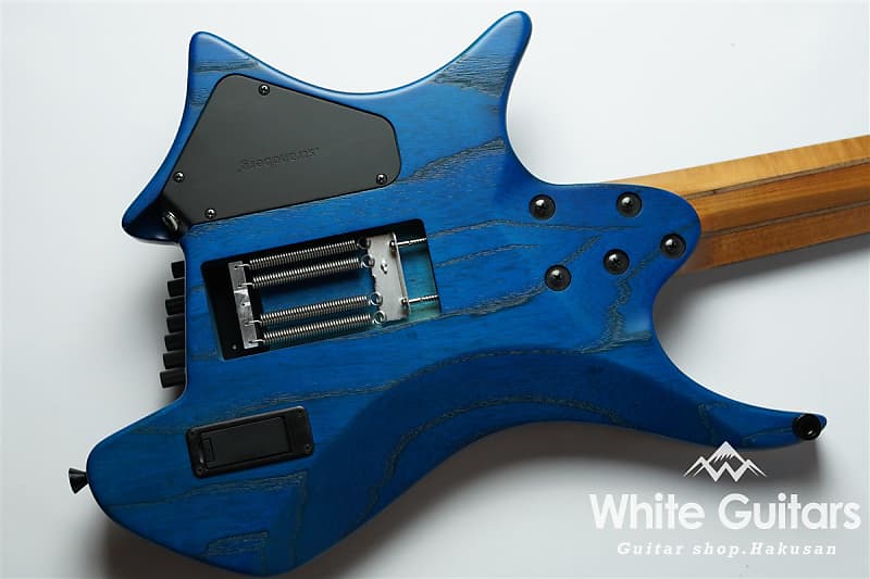 Strandberg Made in Japan Boden J7 Tremolo Custom Poplar Burl/Swamp Ash Blue  Fade | Reverb