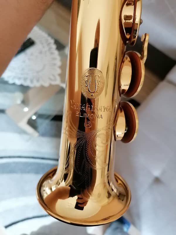 Yanagisawa 800 Elimona Label, straight soprano saxophone near Mint! Amazing  warm sound. Sax