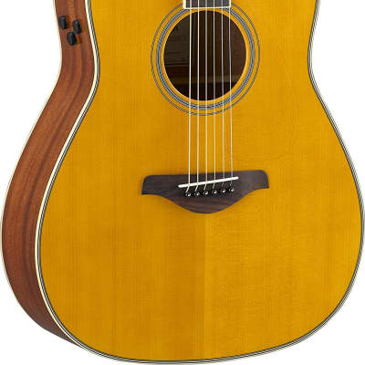 Yamaha FG-TA TransAcoustic Dreadnought Acoustic Electric Guitar - Vintage Tint image 2
