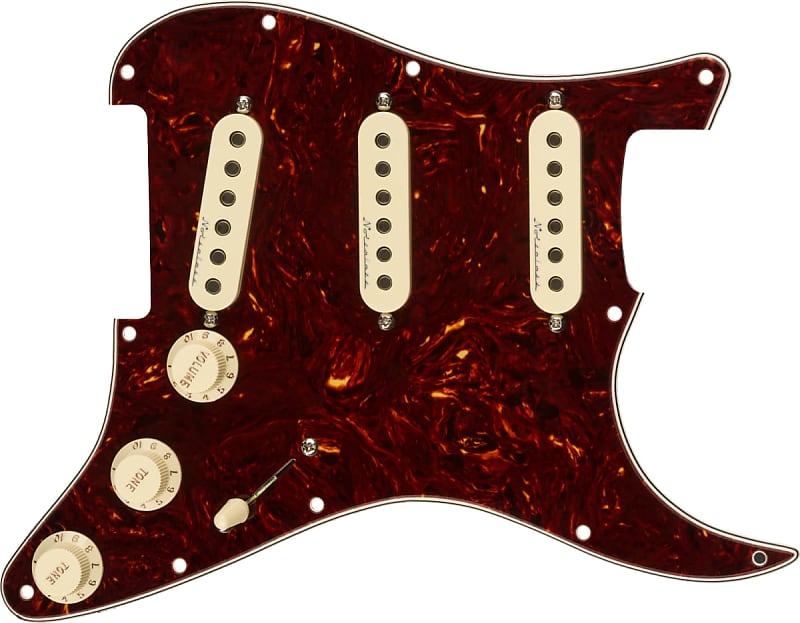 Fender 099-2346 Hot Noiseless 11-Hole Stratocaster Pickguard Pre-Wired image 1