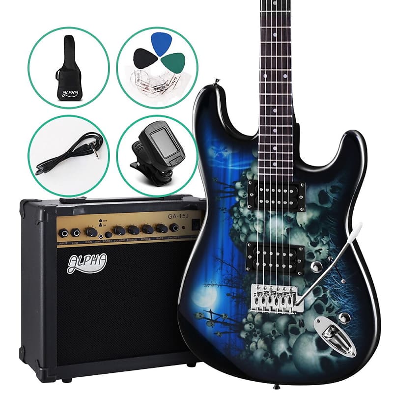 ALPHA SKULL Electric Guitar and 20w Amp Pack with Bag image 1