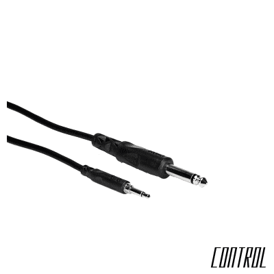 Hosa 1/4" TS to 3.5mm TS Cable - 3 feet image 1