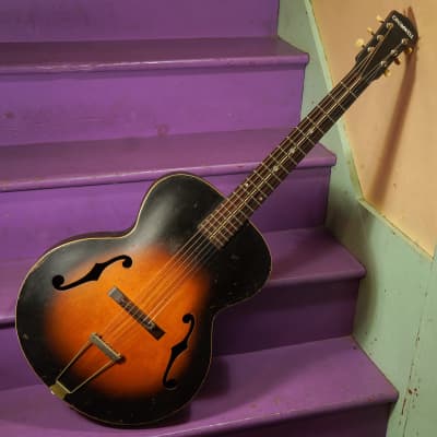 Immagine 1935 Cromwell (Gibson-made) G-4 Archtop Guitar (VIDEO! Fresh Reset, Ready to Go) - 1