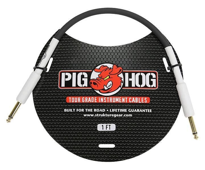 Pig Hog 1ft 1/4" - 1/4" 8mm Inst Cable image 1
