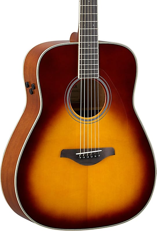 Yamaha FG-TA Transacoustic Acoustic-Electric Guitar, Brown Sunburst image 1