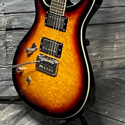 Mint Dillion Left Handed DR-1500 TQ Double Cutaway Electric Guitar- Quilted Sunburst image 3
