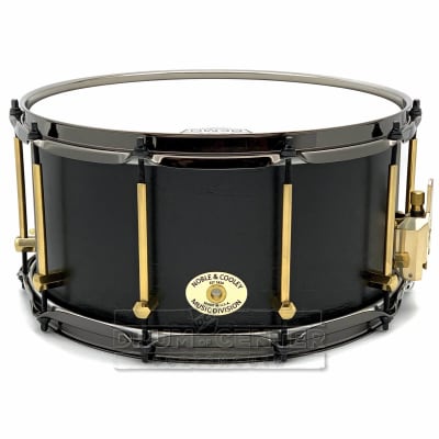 Noble & Cooley Solid Shell Classic Walnut Snare Drum 14x7 Matte Black w/Brass Hardware image 1