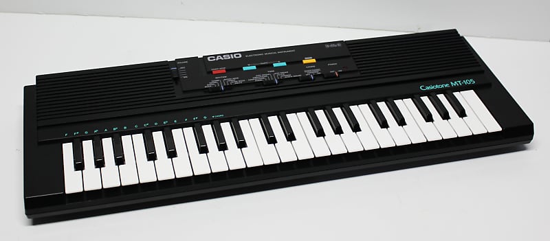 Vintage 1980s Casio MT 105 Casiotone Mini Keyboard Synthesizer Synth PCM image 1