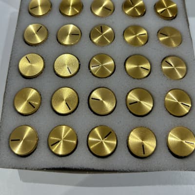 Marshall knobs x 50, 6.35mm hex screw - Black and Gold image 3