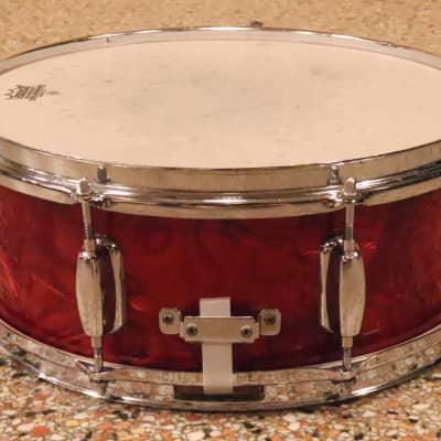 Drum Craft 5.5x14" Snare Drum Red Pearl Vintage 1970's MIJ image 3