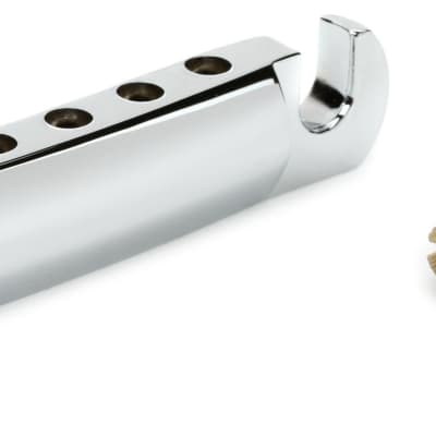 Gibson Accessories Stop Bar Tailpiece with Studs & Inserts - Chrome  Bundle with Gibson Accessories 500k ohm Audio Taper Potentiometer - Short Shaft image 1